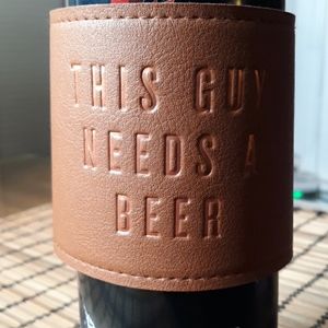 This guy needs a beer, Adjustable Beer Cozy